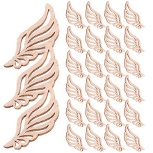 150 Pcs Unfinished Wooden Angel Wings Cutouts for Craft Decor