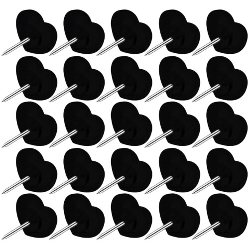 4 Boxes Thumbtack Convenient Pushpins Black Office