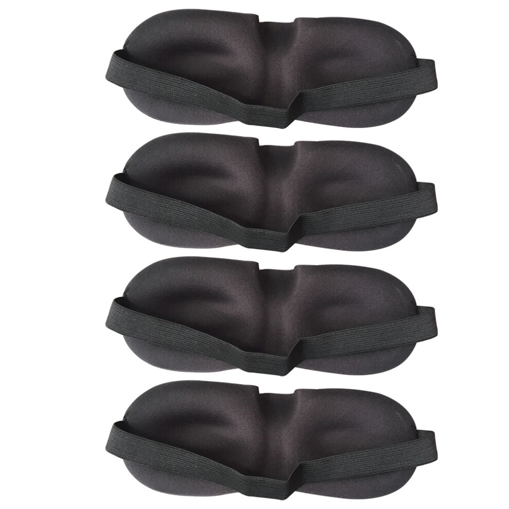 Vaguelly Black 12Pcs Sleep Mask For Women 3D Eye Cover Soft Comfort Blindfold