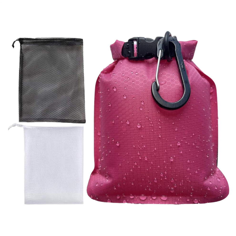 Soap Pouch Body Wash Soap Saver Bag, Leak-Proof Gym Bath Accessory, Hot Pink, Travel-Friendly For Camping Vacation