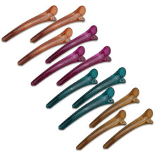 KINZON 12 PCS Hair Clips for Styling Sectioning, YISSION 3.1 Inch Matte Alligator Hair Clips Hair Barrettes No Crease Duck Billed Hair Clip, Hair Styl