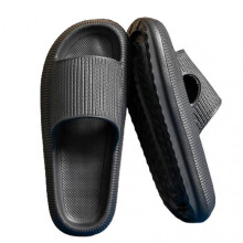 (38-39, Black) Summer Slides Slippers Platform Beach Sandals Unisex Slippers Quick Drying Tw