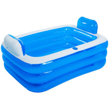 Inflatable Bath Tub Thick PVC Water Cup Mouth Foldable Blow Up Tub With Wear-Resistant Bubble Bottom For Adults And Kids