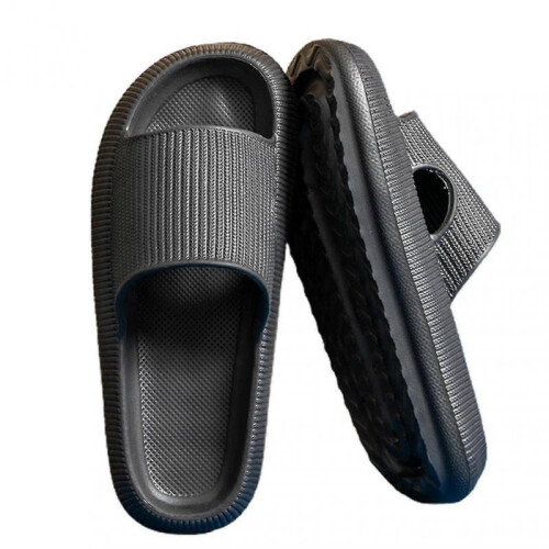(36-37,Black)Summer Slides Slippers Platform Beach Sandals Unisex Slippers Quick Drying Tw