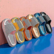 (36-37, Blue) Summer Slides Slippers Platform Beach Sandals Unisex Slippers Quick Drying Tw