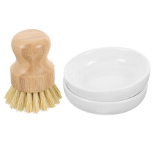 3 Sets Kitchen Scrub Brush Dish Cleaning Brush Wooden Pot Brush