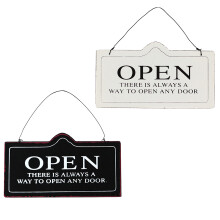 4 Pcs Wooden Open Closed Sign For Stores Offices Restaurants
