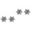 2Pcs Snowflake Ear Studs For Women Silver 4