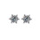 2Pcs Snowflake Ear Studs For Women Silver 1