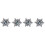 2Pcs Snowflake Ear Studs For Women Silver 2