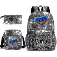 KINZON Game Poppy Backpack Huggy Wuggy Schoolbag Shoulder Bag Pencil Case Gift for Kids Students