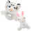 8 Pcs Stuffed Animal Plush Slap Bracelets 3