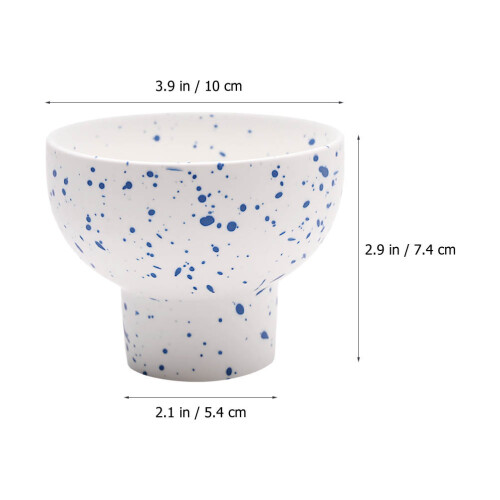 2Pcs Ceramic Footed Dessert Bowls for Ice Cream 1