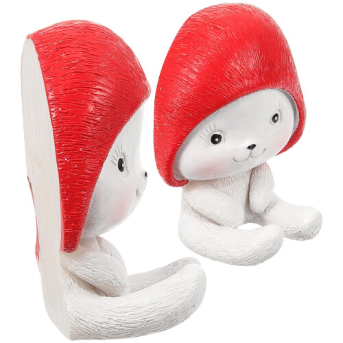 8 Pcs Adhesive Bunny Wall Hook Key Holder Decor 2