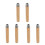 6 Pcs Wooden Handle: 17cm Solid Wood Grip For Files And 9