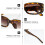 1Pc Leopard Frame Square Sunglasses Lightweight Pc Unisex Shades 9