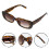 1Pc Leopard Frame Square Sunglasses Lightweight Pc Unisex Shades 2