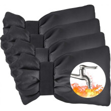 KINZON Paquet de 4 (noir 21 cm X 16 cm) couvercle de protection de robinet extrieur couvercle de robinet extrieur couvercle de robinet antigel couverc