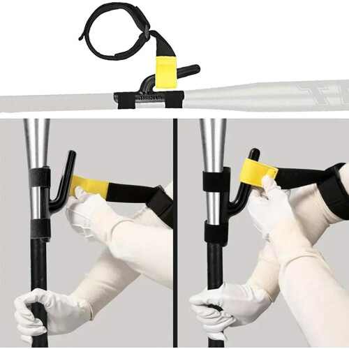 Batting Aid With Posture Correction Band For Baseball Training Black Yellow One Size Adjustable 1