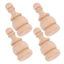12 Pcs Wooden Post Finials: Victorian Pine Toppers For Railing