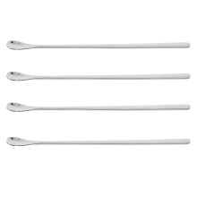 2 Sets 4 Pcs Stainless Steel Long Handle Mixing Coffee Spoons