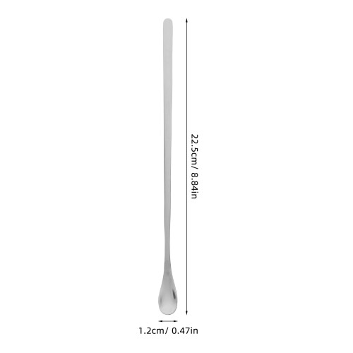 2 Sets 4 Pcs Stainless Steel Long Handle Mixing Coffee Spoons 1
