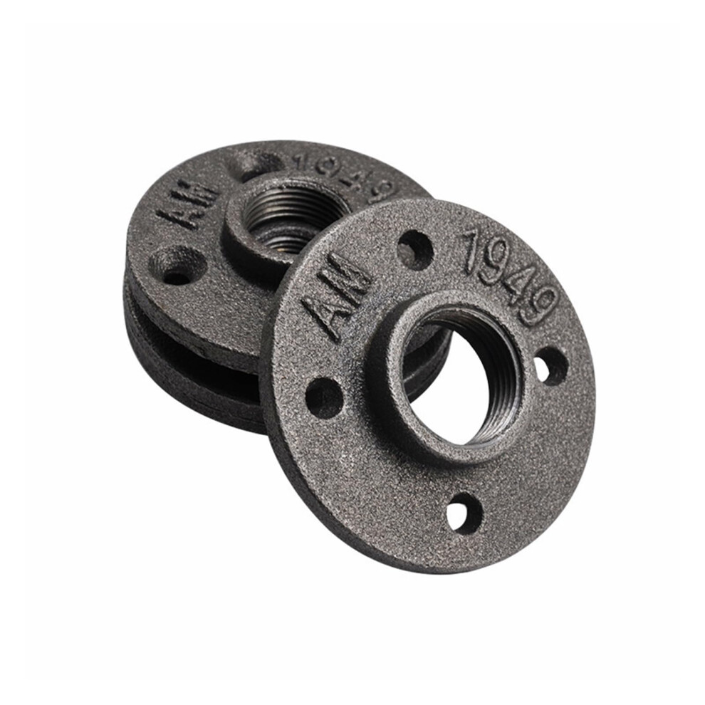 Iron Pipe Fittings 2-Piece Dn15 Dn20 Malleable Iron Threaded Bsp Flange Wall And Floor Mount Antique 4-Hole Decorative 9084446268843