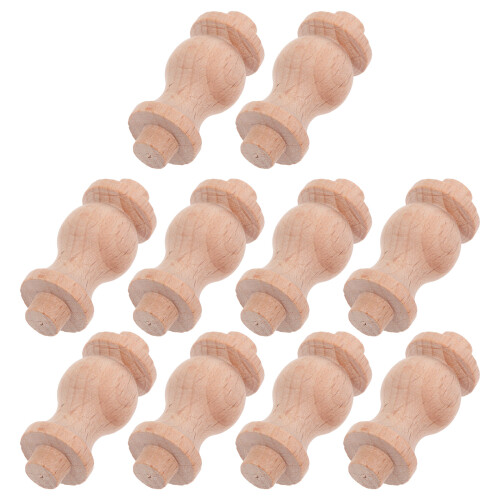 40 Pcs Mini Wood Spindles For Indoor Stair Railing Balusters