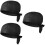 3Pcs Black Pirate Chef Cap Soft Fabric for Catering Restaurant Use 9