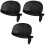 3Pcs Black Pirate Chef Cap Soft Fabric for Catering Restaurant Use 5