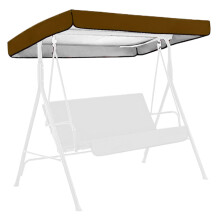 Swing Canopy Replacement 75x47 Inches Waterproof Sunproof Outdoor Canopy Cover For Garden Chair Patio Hammock Coffee
