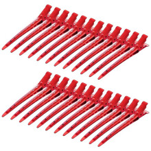 KinZon 24 Packs Duck Bill Clips, Bantoye 3.5 Inches Rustproof Metal Alligator Curl Clips with Holes for Hair Styling, Hair Coloring, Silver