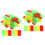 100Pcs Assorted Color Cute Time Cards ABS Material for School 6