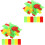 100Pcs Assorted Color Cute Time Cards ABS Material for School 5