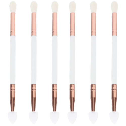 6 Pcs  -End Eyeshadow Brushes Heart Shaped Silicone Eyeshadow Brushes 1