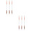 6 Pcs  -End Eyeshadow Brushes Heart Shaped Silicone Eyeshadow Brushes 6
