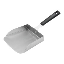 BBQ Spatula Steel Heavy-Duty Griddle Turner With Ergonomic Non-Slip Handle Wide Flat Blade For Outdoor Grill