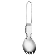 Spork Folding Camping Cutlery 2-In-1 Fork and Spoon for Outdoor Travel Tableware Hiking Picnic Trekking Indoor