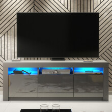 Shine 160cm TV Unit LED - Dark Grey Gloss Doors