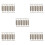 40 Pcs Motorcycle Stainless Steel Spring Hooks 9