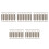40 Pcs Motorcycle Stainless Steel Spring Hooks 8