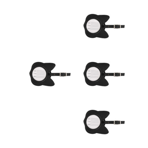 4Pièces Tags Noir Décoratifs En Matériau Durable 2