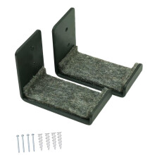 Metal Snowboard Stand Wall-Mounted Display Rack For Snowboards, Grey, 9.50 x 7.60 x 5.10 cm