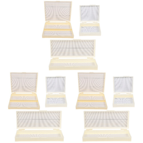 9 Pcs Microscope Slide Dispensers Glass Slide Holders Assorted Boxes 1