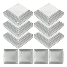 20Pcs Decorative Silver Fence Post Caps for Square Guard Bar Posts
