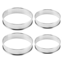 8Stk Backringe Kuchenringe Muffinringe Küchenzubehör Silber