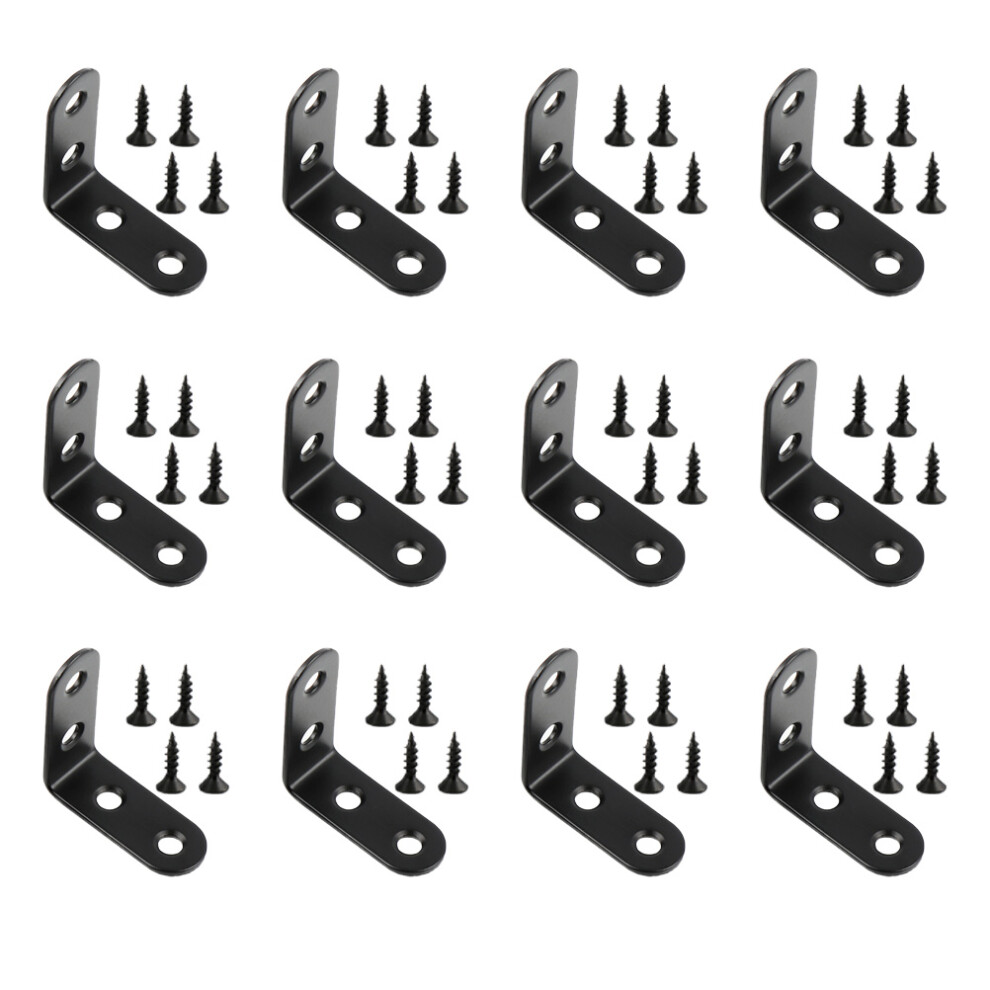 3 Pcs Right Angle Corner Brace Stainless Steel Furniture Brackets 013563784713