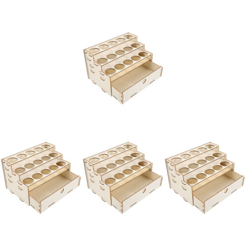 Set Of 4 Multi-Function Storage Box Paint Holder Rack Pigment Stand 1