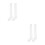 2Paires Hautes Blanches Coton Respirantes 9