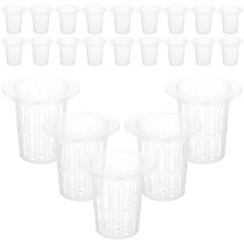 50Pcs Hydroponic Net Pots Reusable Plastic Mesh Cups For Hydroponics